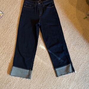 Women's Dark Blue Jeans - Ankle Length